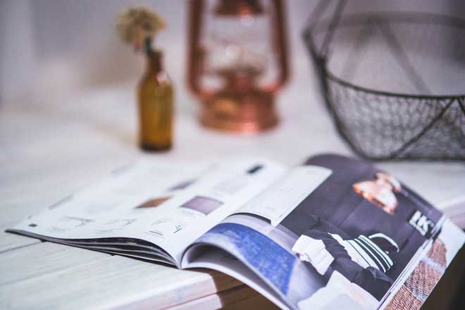 revista e catálogos hermes para vender roupas